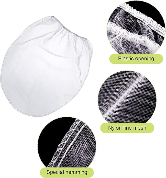 Paint Strainer Bags White Fine Mesh Filters Bag Bucket Elastic Opening Strainer Bags Hydroponic Paint Filter Bag for Paint Gardening (40 Pieces, 5 Gallon)