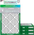 Filterbuy 18x30x2 Air Filter MERV 8 Essential Dust & Allergy Defense (4-Pack), Electrostatic Pleated HVAC AC Furnace Filters Replacement, Made in USA (Actual Size: 17.50 x 29.50 x 1.75)