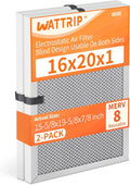 2-Pack 16x20x1 MERV 8 Reusable & Washable Electrostatic Air Filters - Long-Lasting Filter for HVAC, Furnace & Air Conditioner Units, Actual Size: 15-5/8” x 19-5/8” x 7/8”