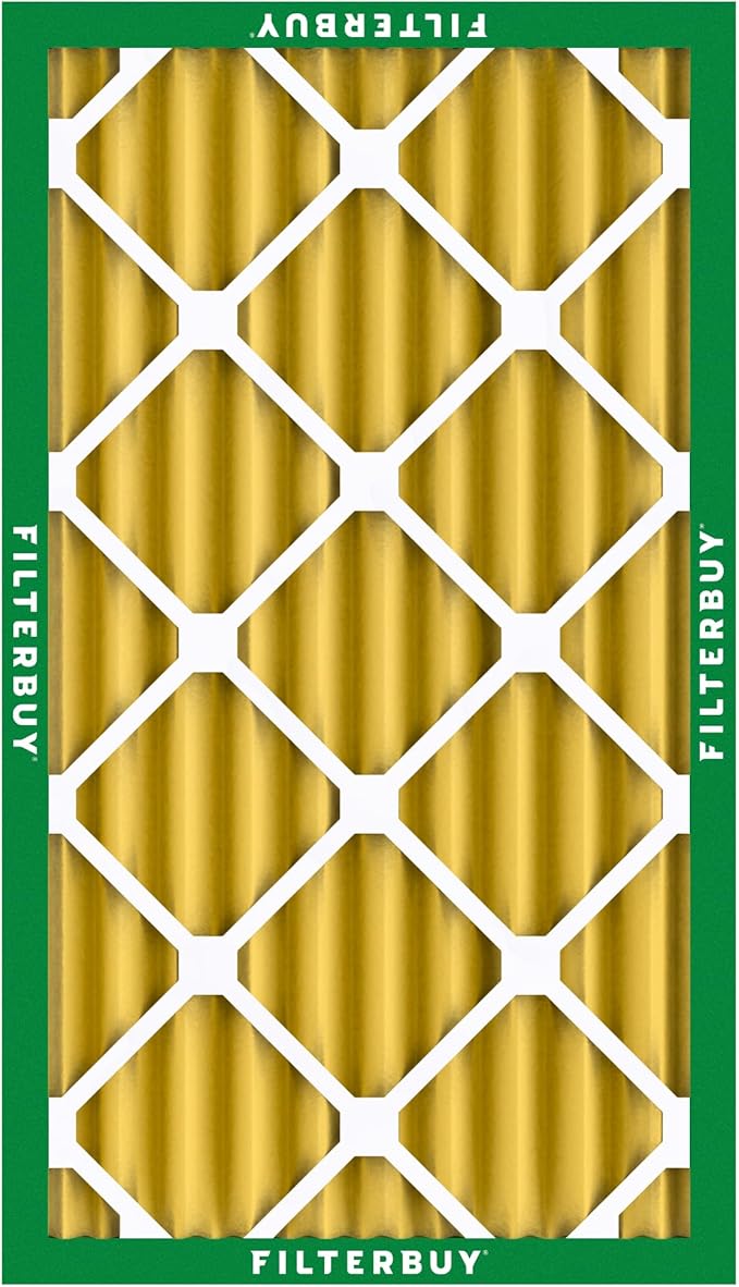Filterbuy 14x25x4 Air Filter MERV 11 Superior Pet & Allergy Defense (2-Pack), Electrostatic Pleated HVAC AC Furnace Filters Replacement, Made in USA (Actual Size: 13.88 x 24.88 x 3.63)
