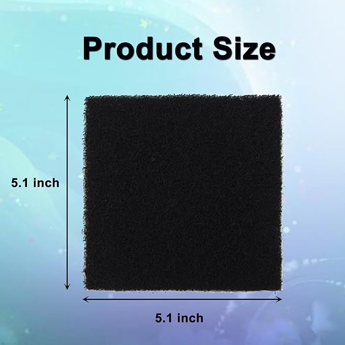8 Pack Activated Carbon Filters Compatible with Hakko Xytronic Aoyue Smoke Absorber, 5 1/8 Inch x 5 1/8 Inch Solder Extractor Filter