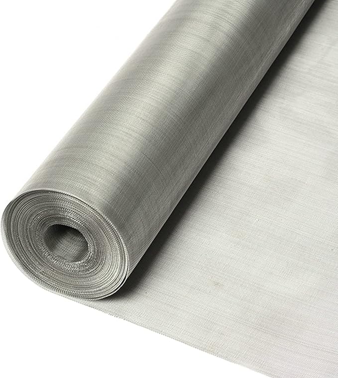 Stainless Steel Woven Wire Mesh 304 Stainless Steel Woven Wire, 80 Mesh Fly Mosquito Net, Fine Screen, Rodents Garden Insect Screen, for Vent, Filter