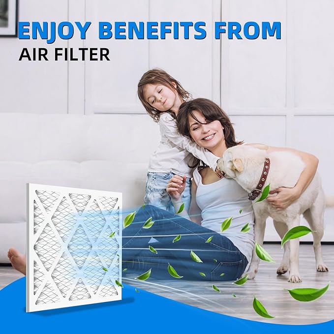 (6 Pack) 18x18x1 Furnace Air Filters, MPR 1900 & FPR 10, MERV 13 Pleated Air Filter (Actual Size: 17.75" x 17.75" x 0.75")