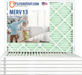 Filters Fast 12x36x1 Air Filter Merv 13, 1" AC Furnace Air Filters, Made in the USA, Actual Size: 11.75" x 35.75" x 0.75, 6 Pack