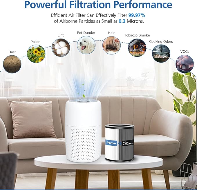 Max/Mage/Mage Pro Replacement Filter Compatible with Afloia MAX/MAGE/MAGE PRO Purifier and Sans/Air-Honati/Compass Home Smart/Taylor Swoden/Cuckoo CAC-J1510FW/Rosewill RHAP-20001/20002, 1 Pack