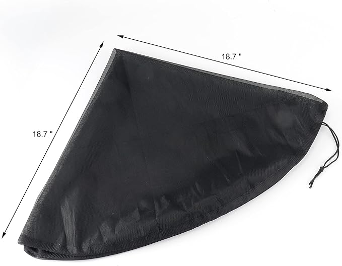 37.5 Inch Mesh Cover for Rain Barrel,Rain Bucket Leaf Filter Screen Cover,Pack of 2