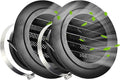 Soffit Vents 4 Inch, Round Exhaust Air Vent Cover with Built-in Fly Screen for Bathroom Kithchen Office Home, Black 2P 100mm