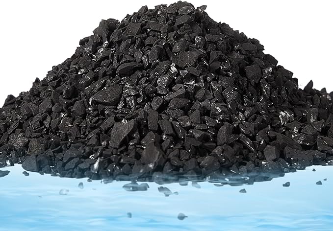 Timgle Bulk Water Air Filter Activated Charcoal Coconut Hull Granular Activated Carbon 10-18 Mesh Water Distiller Charcoal Filters Media for Filtration(6.6 Lbs)