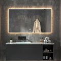 500 X800 mm Illuminated Backlit LED Bathroom Mirror, Wall Mounted Multifunction Bathroom Vanity Mirror with Lights and Demister Pad, Energy-Saving Illuminated Smart Mirror