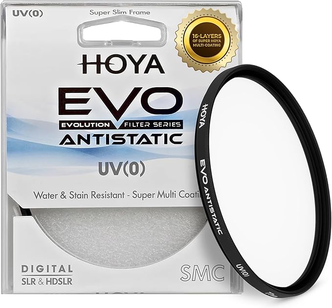 Hoya EVO Antistatic 67mm UV Filter — Camera Filters with 16-Layer SMC Coating, 3mm Thick, UV Optical Glass for Superior Resolution - Dust, Stain & Scratch-Resistant for Clear & Distortion-Free Images