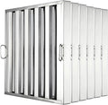19.5 in x24.5 in Commercial Hood Filters - 430 Stainless Steel 5-Groove Baffle Filters for Restaurant Kitchen Exhaust Hoods Pack of 6