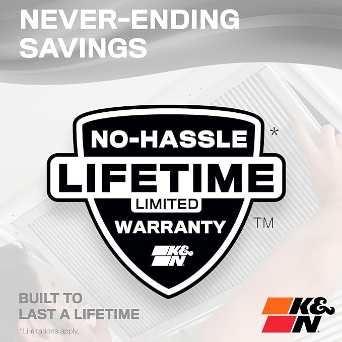 K&N 14X24X1 HVAC Furnace Air Filter, Lasts a Lifetime, Washable, Merv 8, the Last HVAC Filter You Will Ever Buy, Breathe Safely at Home or in the Office, HVC-8-11424
