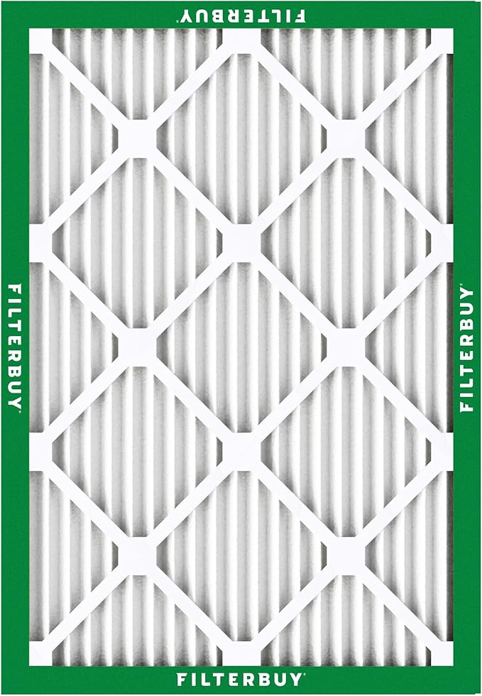Filterbuy 16.38x21.5x1 Air Filter MERV 8 Essential Dust & Allergy Defense (6-Pack), Electrostatic Pleated HVAC AC Furnace Filters Replacement, Made in USA (Actual Size: 16.50 x 21.50 x 0.75)