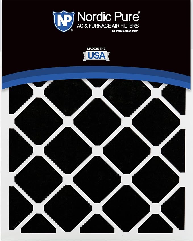 Nordic Pure 16x24x4 (Actual Size: 15 3/8 x 23 3/8 x 3 5/8) Pleated Air Filters MERV 14 Plus Carbon 6 Pack