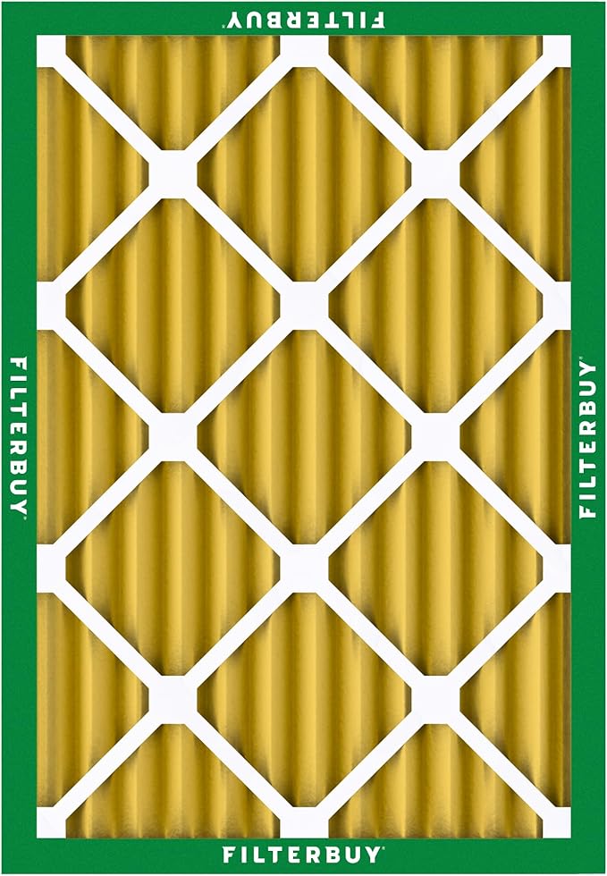 Filterbuy 20x22x2 Air Filter MERV 11 Superior Pet & Allergy Defense (2-Pack), Electrostatic Pleated HVAC AC Furnace Filters Replacement, Made in USA (Actual Size: 19.50 x 21.50 x 1.75)