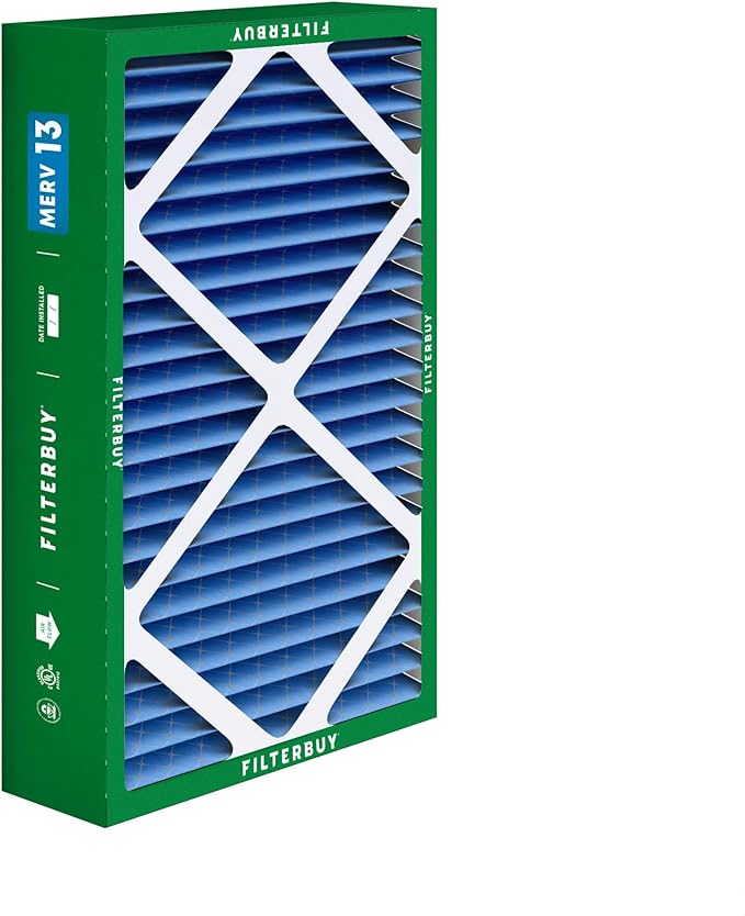 Filterbuy 16x26x5 Air Filter MERV 13 Optimal Smoke & Allergy Defense (2-Pack), Pleated HVAC AC Furnace Filters for Electro-Air, Emerson, White Rodgers, and More (Actual Size: 16.00 x 25.75 x 4.88)