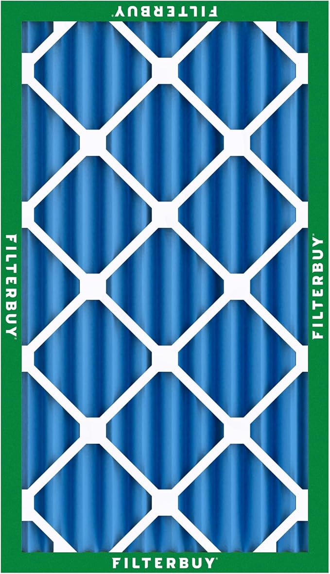 Filterbuy 14x25x4 Air Filter MERV 13 Optimal Smoke & Allergy Defense (3-Pack), Electrostatic Pleated HVAC AC Furnace Filters Replacement, Made in USA (Actual Size: 13.88 x 24.88 x 3.63)