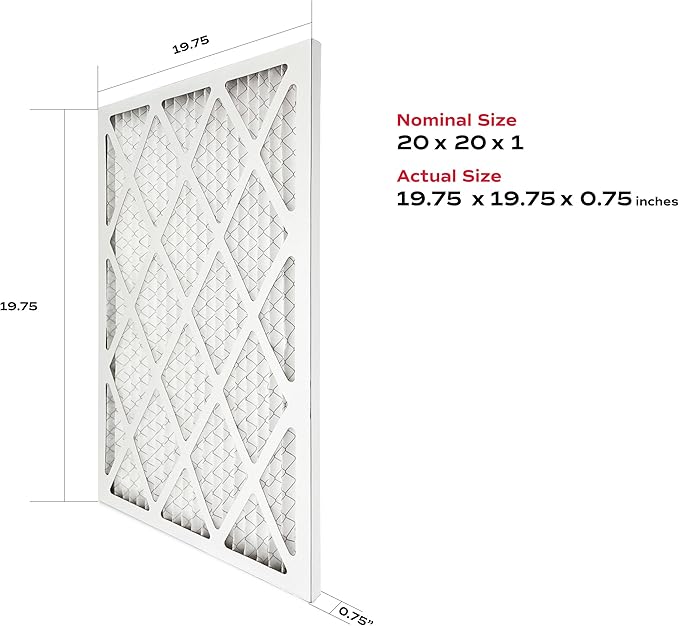 True Blue 20x20x1 MERV 11 Allergen Air Filter (4-Pack) | Electrostatic Pleated HVAC Furnace Air Filter | Replacement Filter for Home Use | Made in USA