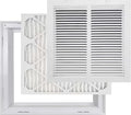 Venti Air 14" X 14" Steel Return Air Filter Grille with MERV 11 Filter Pre-Installed - Removable Face/Door for 1 inch Filters - HVAC Duct Cover Grill [Outer Dimension: 16.5"W X 16.5" H]