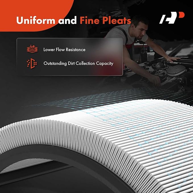 A-Premium Universal Air Cleaner Filter Assembly - Compatible with 15" x 2", Oval Chrome Polished Half Finned Air Cleaner