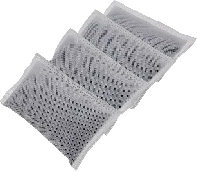 4 Pack Activated Charcoal Odor Absorbing Filter Refill Deodorizer Compatible with iTouchless Trash Cans 8 Gallon and Larger