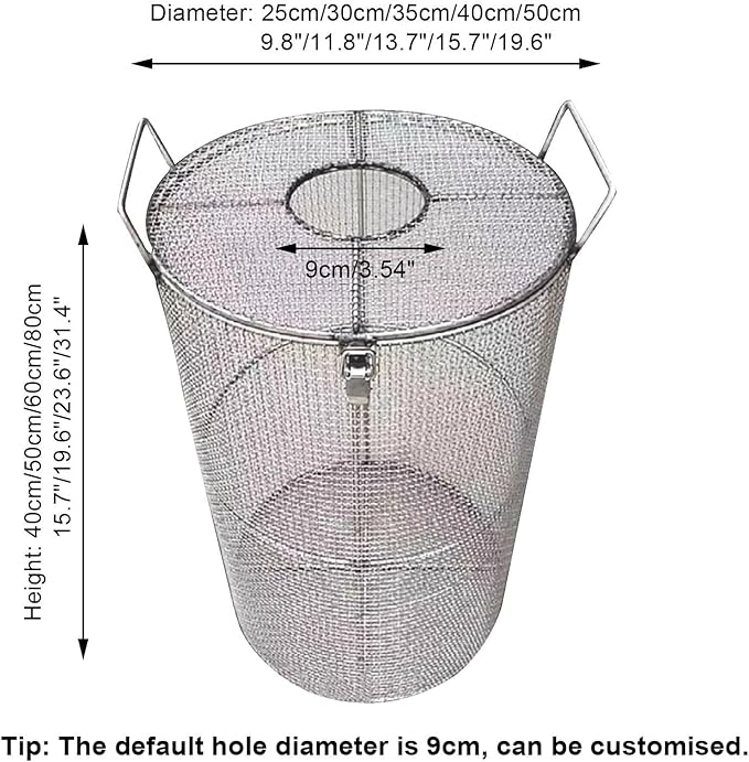 Stainless Steel Pump Filter Cover Water Pump Protective Cover Sump Pump Anti-Clogging Outdoor 1mm Mesh Pump Cover Barrier Durable And Strong For Septic Tanks Farm Irr(Size:35x50cm/13.7"x19.6",Color:A)