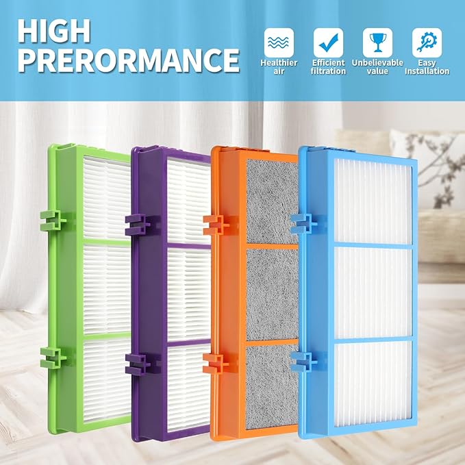 DerBlue 6pcs Replacement Filters Compatible with Holmes AER1 Type Total Air Filter,for 30AT and 242-NUC,Total Air Filter Replacement Filters for 30AT