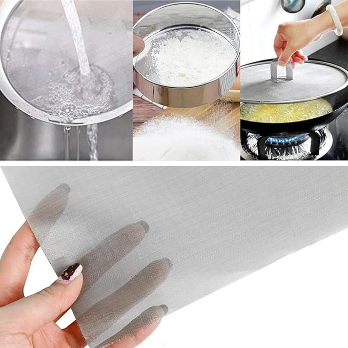 Stainless Steel Woven Wire Mesh, 304 Steel Wire Cloth, Insect Screen, Air Vent Mesh, Metal Mesh Sheet, Wire Netting Roll, Mesh Screen for Filter, Window, Garden
