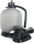 XtremepowerUS 19" Sand Filter with 1.5 Horsepower Above Ground Inground Swimming Pool Pump Media System 4500GPH, Grey/Black