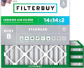 Filterbuy 14x14x2 Air Filter MERV 8 Essential Dust & Allergy Defense (4-Pack), Electrostatic Pleated HVAC AC Furnace Filters Replacement, Made in USA (Actual Size: 13.50 x 13.50 x 1.75)