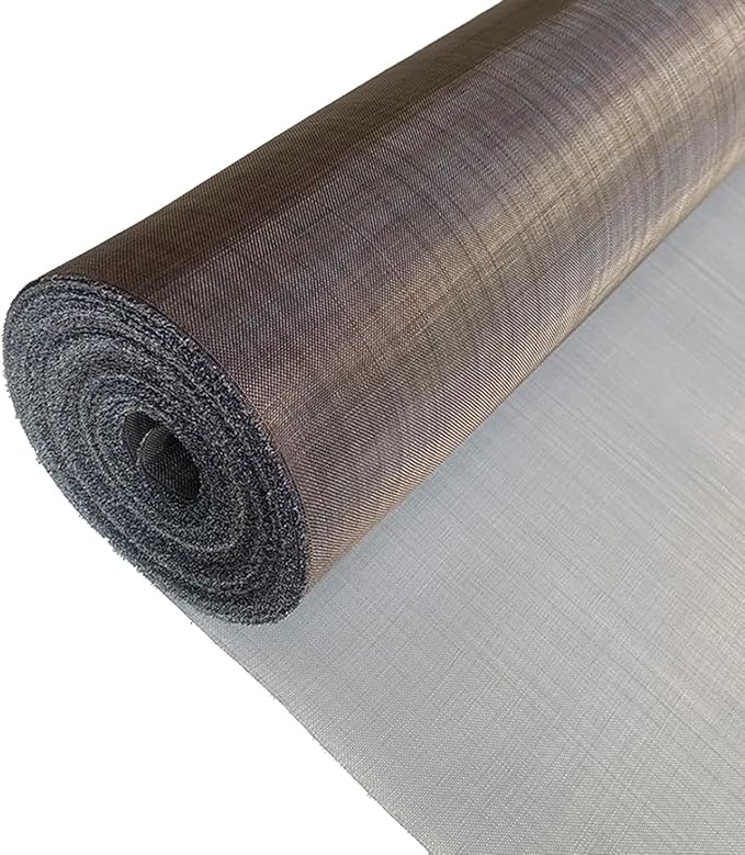 Stainless Steel Woven Wire Mesh Stainless Steel Wire Mesh 100 Mesh Filter Screen Rodent Proof Insect Mesh High Density Tear Resistant for Airbricks Garden Protection (Silver 1.2x6m