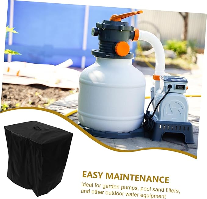 GANAZONO Outdoor Pool Filter Winter Cover Sump Pump Tarp Garden Filter Pump Cover Oxford Pool Motor Easy to Clean Extend Use