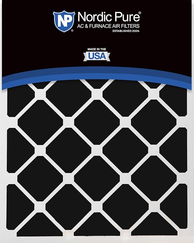 Nordic Pure 20x25x5 (Actual Size: 19 7/8 x 24 7/8 x 4 3/8) Honeywell Replacement Air Filters MERV 13 Plus Carbon 2 Pack