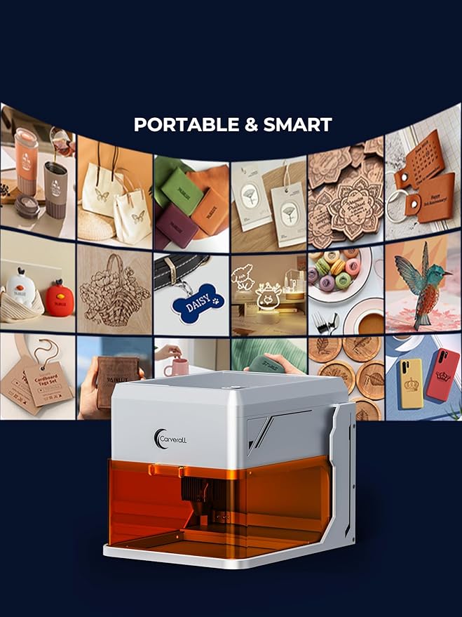 A1 Pro 10W Mini Laser Engraver with Camera, Portable Laser Engraver and Cutter Desktop Lazer Engraving Machine for Wood Leather Painted Metal Glass, Home DIY, Small Business, Class 1