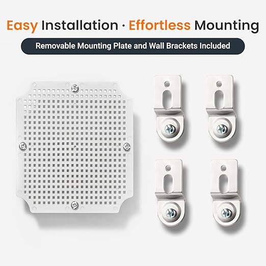 QILIPSU Waterproof Junction Box IP67 Outdoor Plastic Electrical Project Enclosure Weatherproof with Mounting Plate, Wall Brackets, Hinged Clear Cover 5.9"x5.9"x3.5" CC