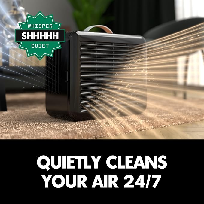 PuroAir 100i HEPA Air Purifier for Home Pets - Covers Up To 550 Sq Ft - Filters Up To 99.9% of Pollutants, Smoke, Pollen, Dust - Quiet HEPA Air Filter - Air Purifiers for Bedroom
