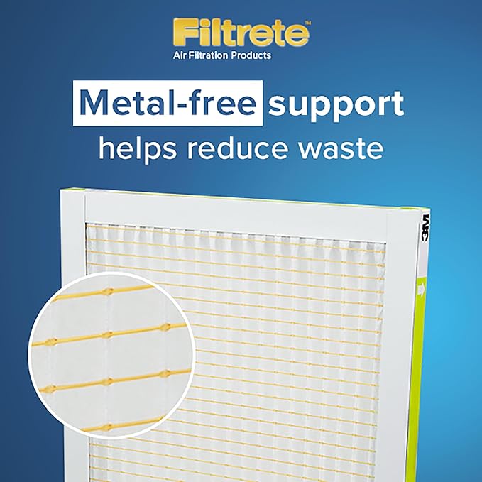 Filtrete 18x20x1 AC Furnace Air Filter, MPR 700, MERV 8, Tough on Pollen, Easy on Airflow, 3-Month Pleated 1-Inch Electrostatic Air Cleaning Filter, 4-Pack (Actual Size 17.81 x 19.81 x 0.81 in)