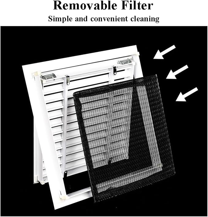Return Air Filter Grille Vent Cover Removable, Louvered Access Panel, Removable Access Panel, HVAC Vent Cover Grill(14x14in)