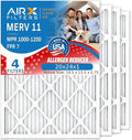 AIRx Filters WICKED CLEAN AIR 20x24x1 MERV 11 Electrostatic Pleated Air Conditioner Filter Pack 4 Count HVAC AC Furnace Filters