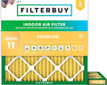 Filterbuy 11.25x11.25x1 Air Filter MERV 11 Superior Pet & Allergy Defense (2-Pack), Electrostatic Pleated HVAC AC Furnace Filters Replacement, Made in USA (Actual Size: 11.25 x 11.25 x 0.75)