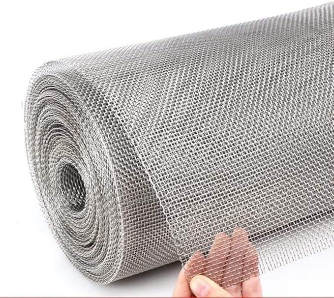 Generic 304 Stainless Steel Screen - 20 Mesh - 1.1Mm Hole Drain Cover Mesh - Durable Metal Filter Roof Vent/Kitchen/Garden Cover Net,Silver,1.2x2m(45x78inch)