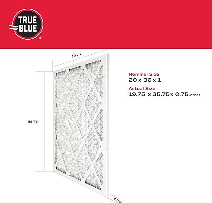 True Blue Allergen 20x36x1 Air Filter , MERV 11, 4-Pack