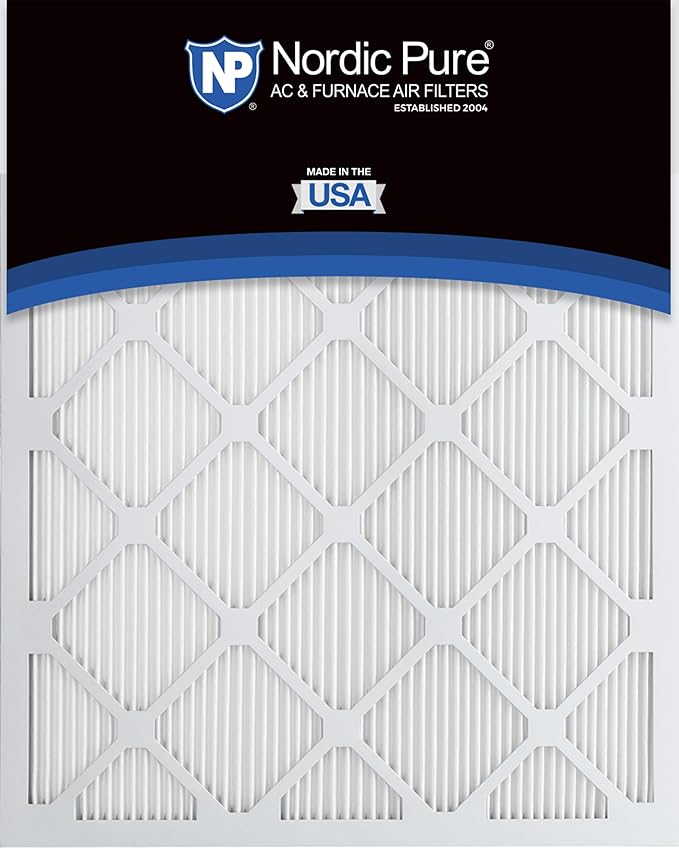 Nordic Pure 20x20x1 (Actual Size: 19 1/2 x 19 1/2 x 3/4) Tru Mini Pleat MERV 13 AC Furnace Air Filters – 2.5X More Media for Longer-Lasting, High-Efficiency Filtration - 6 Pack