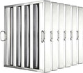 19.5 in x19.5 in Commercial Hood Filters - 430 Stainless Steel 5-Groove Baffle Filters for Restaurant Kitchen Exhaust Hoods Pack of 6