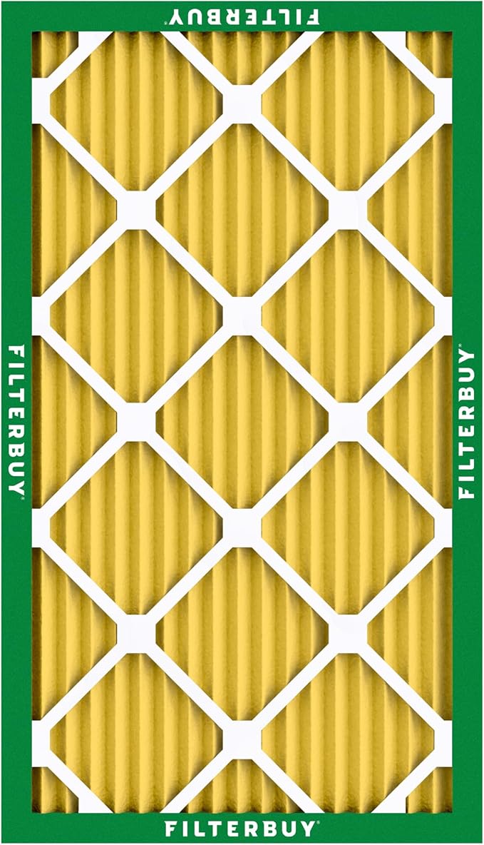 Filterbuy 14x25x1 Air Filter MERV 11 Superior Pet & Allergy Defense (4-Pack), Electrostatic Pleated HVAC AC Furnace Filters Replacement, Made in USA (Actual Size: 13.50 x 24.50 x 0.75)
