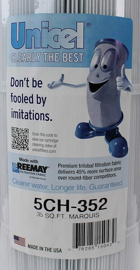 Unicel 5CH-352 35 Square Foot Media Replacement Hot Tub Spa Filter Cartridge with 151 Pleats (2 Pack)