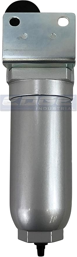 HEAVY DUTY INDUSTRIAL GRADE COALESCING FILTER WITH 0.01u MICRON ELEMENT, METAL BOWL, REMOVES 99.98% MOISTURE, VAPOR AND OIL FROM COMPRESSED AIR LINES, AUTO DRAIN (1" NPT, 11oz)
