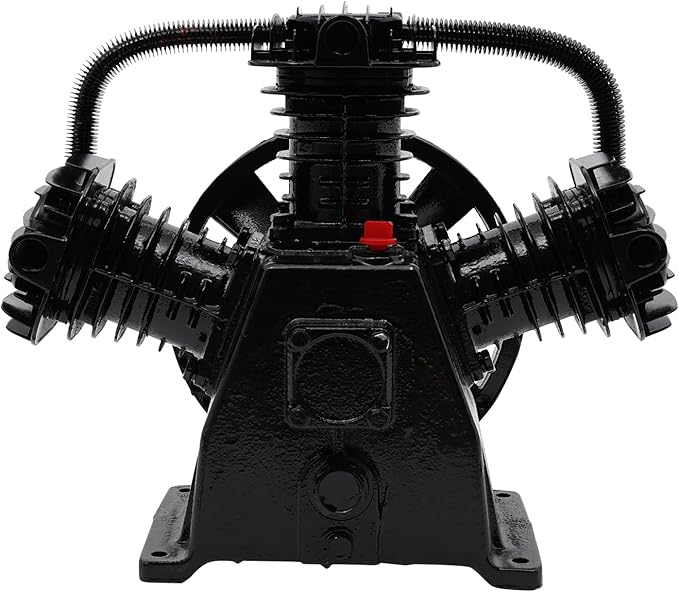 Air Compressor Pump Head, 12 CFM 3 Cylinder 4 HP Replacement Air Compressor Head Pump w/Head Unloaders &Air Filter Mufflers Low Energy Consumption