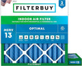 Filterbuy 10x10x2 Air Filter MERV 13 Optimal Smoke & Allergy Defense (2-Pack), Electrostatic Pleated HVAC AC Furnace Filters Replacement, Made in USA (Actual Size: 9.50 x 9.50 x 1.75)