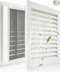 2-Pack 14"x14" Gable Vent - Premium Aluminum，Filter Screen for Removable, Ideal for Gables, Sheds, and Attics - Vent Opening 12"x12" - Boost Ventilation and Guard Against Moisture
